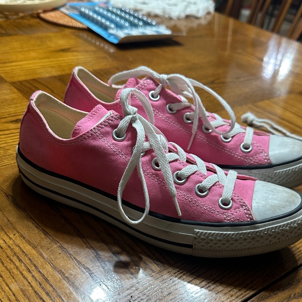 Converse Pink Canvas Sneakers